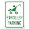 Signmission Reserved Stroller Parking W/ Graphic Heavy-Gauge Alum Rust Proof Parking, 18" x 24", A-1824-22985 A-1824-22985 - alternate 1